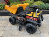 12v JCX  Yellow Electric Hydraulic Loader Dumper w/EVA Wheels - S606-YELLOW - Funstuff Ireland UK