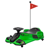 Drift Rider 360 24V Electric Go Kart Green with EVA Rubber Wheels