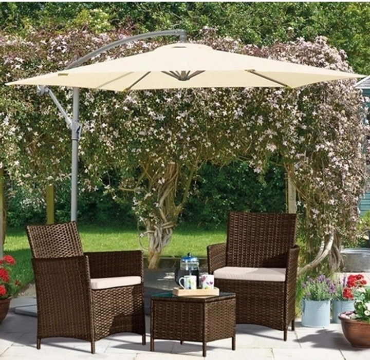 Siena 3 Piece Rattan Bistro Set (Brown) - XS-RTS023-BROWN - Jester Wholesale Ireland UK