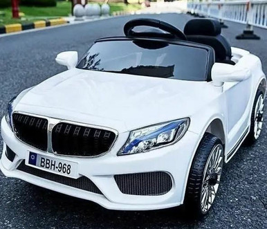 BMW Style Coupe 12V Electric Ride On Car (White) - www.jesterwholesale.com