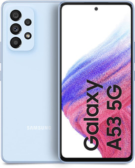 Samsung Galaxy A53 5G Smartphone Display Awesome Blau