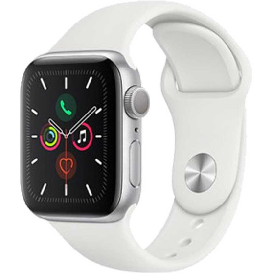 Apple-Watch-Series-5-32GB-Silber-Sportarmband