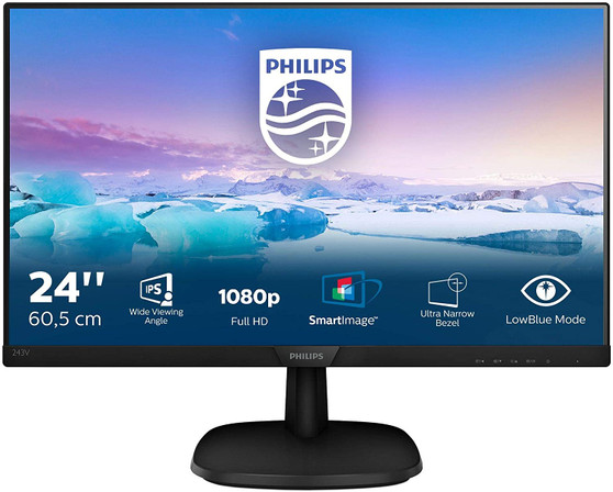 Philips Monitor 243V7QDSB/00 24 Zoll Full HD LED HDMI