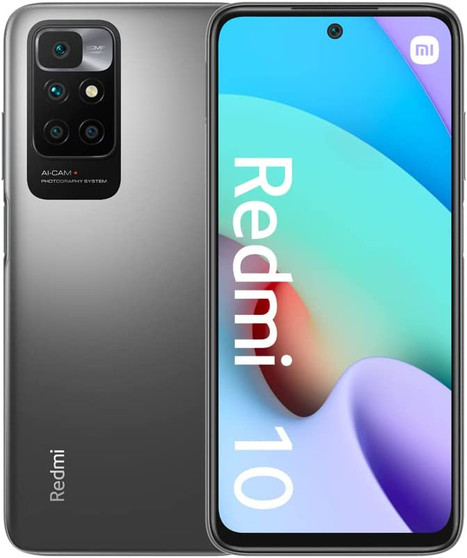 Xiaomi Redmi 10 Smartphone 128GB, 4GB RAM, Carbon Gray