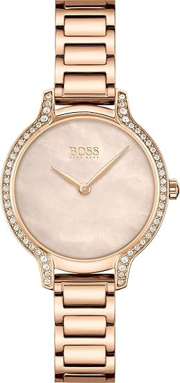 BOSS Damen Armbanduhr Gala mit Edelstahlarmband