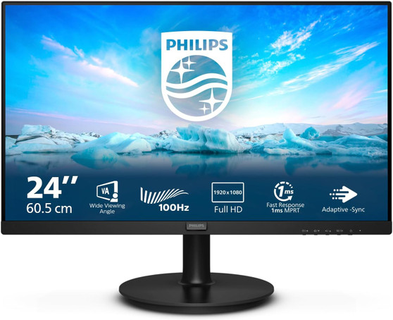 Philips 241V8LAB 24 Zoll Full HD Monitor Schwarz