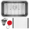 30" Ticor L17 18-Gauge Stainless Steel Undermount Single Basin Kitchen Sink