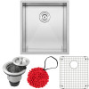 18.5" Ticor S3650 Pacific Series 16-Gauge Stainless Steel Undermount Single Basin Zero Radius Kitchen and Bar Sink