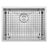 22.5" Ticor S3660 Pacific Series 16-Gauge Stainless Steel Undermount Single Basin Zero Radius Kitchen/Laundry Sink