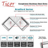 44.25" Ticor TR1400 Bradford Series 16-Gauge Stainless Steel Undermount Double Basin Kitchen Corner Sink 44.25" Ticor TR1400 Bradford Series 16-Gauge Stainless Steel Undermount Double Basin Kitchen Corner Sink