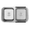 31.25" Ticor L13 Foster Series 18-Gauge Stainless Steel Undermount Double Basin Kitchen Sink 31.25" Ticor L13 Foster Series 18-Gauge Stainless Steel Undermount Double Basin Kitchen Sink