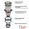 23" Ticor PLZ-10 Arlo Series 18-Gauge Stainless Steel Undermount Single Basin Kitchen Sink 23" Ticor PLZ-10 Arlo Series 18-Gauge Stainless Steel Undermount Single Basin Kitchen Sink