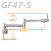 Geyser GF47-S Andorra Series Stainless Steel Wall Mount Pot Filler Faucet Geyser GF47-S Andorra Series Stainless Steel Wall Mount Pot Filler Faucet