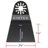 2-5/8" CIBTEK Wide Fine Tooth Multitool Blade for Wood, Plastic & Soft Metal