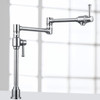 Geyser GF48-S Stainless Steel Deck Mount Pot Filler Kitchen Faucet with Dual Handles Geyser GF48-S Stainless Steel Deck Mount Pot Filler Kitchen Faucet with Dual Handles