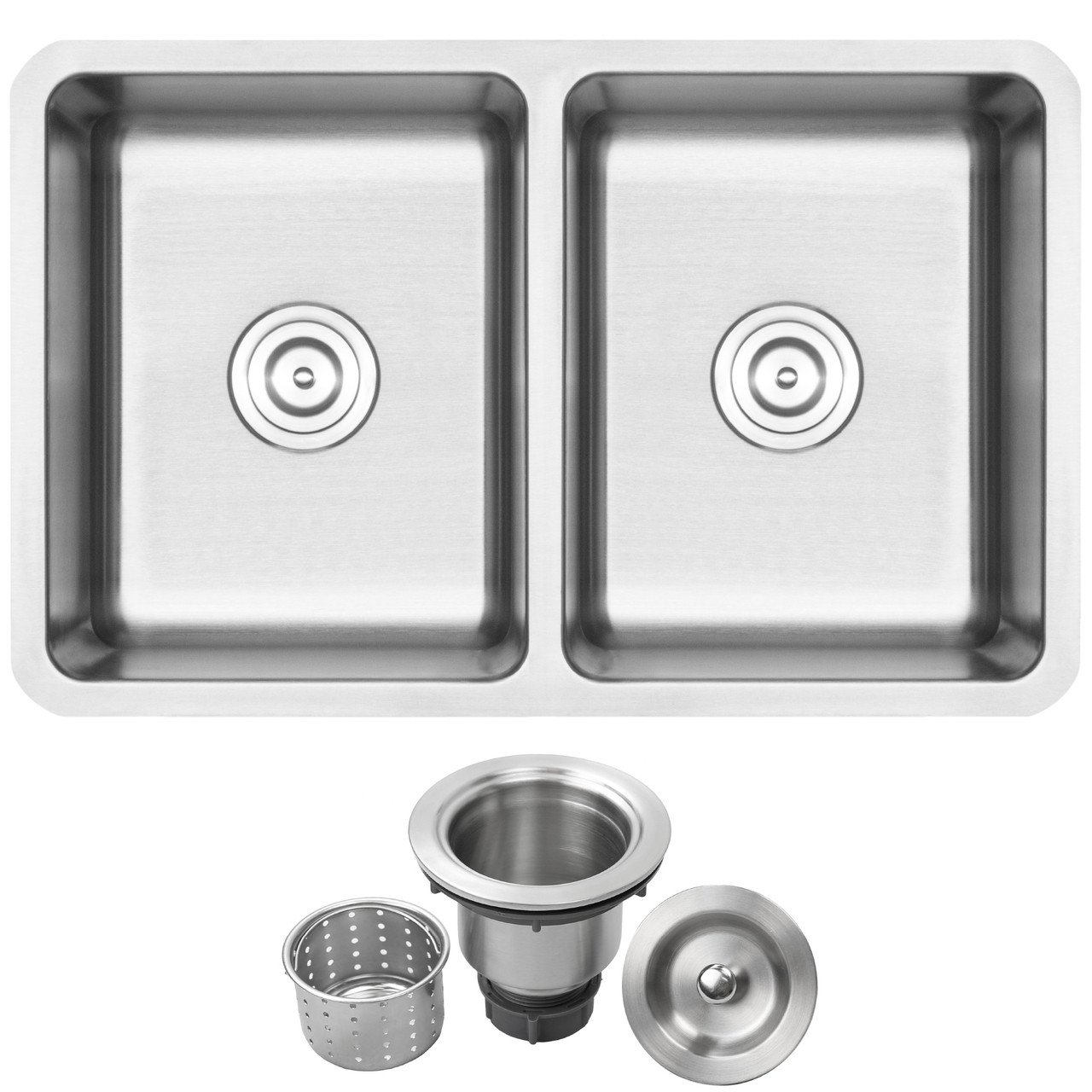 30 5 Ticor Sr10 18 Gauge Stainless Steel Undermount Double Basin Kitchen Sink