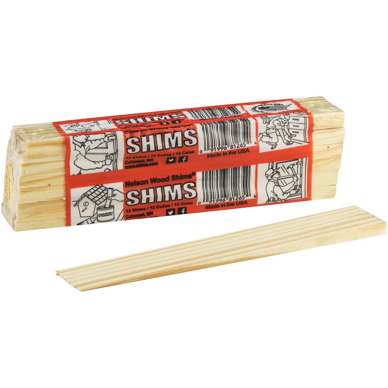 Nelson Wood Shims 8 - 12 Pack