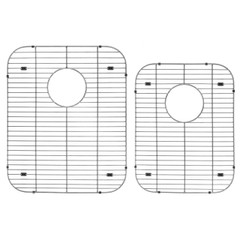 Ticor TG36 14.25" x 17.375" and TG37 12" x 15.5" Stainless Steel Basin Rack Set for S1205 Sink