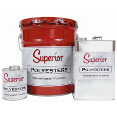 "Original" Red Pail Polyester Transparent FLOWING Adhesive