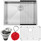 26" Ticor S3670 Pacific Series 16-Gauge Stainless Steel Undermount Single Basin Zero Radius Kitchen Sink 26" Ticor S3670 Pacific Series 16-Gauge Stainless Steel Undermount Single Basin Zero Radius Kitchen Sink