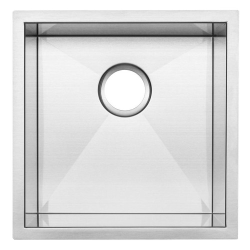 17.25" Ticor S3640 Pacific Series 16-Gauge Stainless Steel Undermount Single Basin Zero Radius Kitchen and Bar Sink 17.25" Ticor S3640 Pacific Series 16-Gauge Stainless Steel Undermount Single Basin Zero Radius Kitchen and Bar Sink
