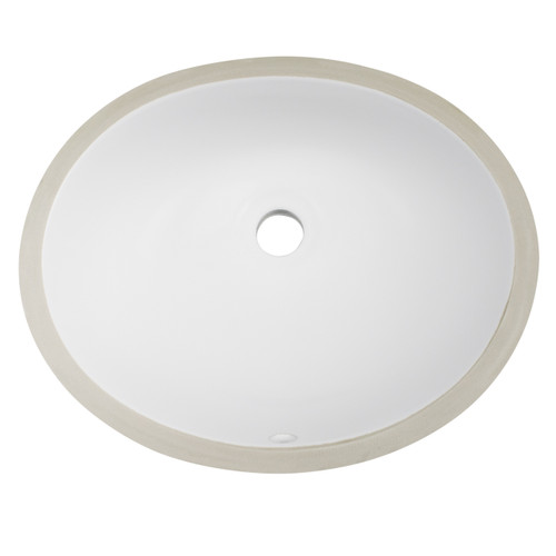 17" Ticor S620 Belfast Series Ceramic Undermount Oval Vanity Sink 17" Ticor S620 Belfast Series Ceramic Undermount Oval Vanity Sink