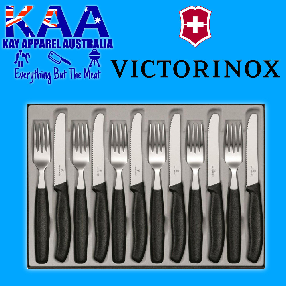 Victorinox Swiss Classic Steak Knife & Fork Set 12 Pieces, 6.7833.12