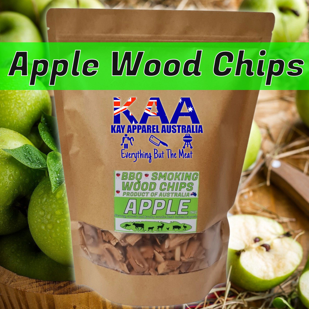 BBQ SMOKING WOOD CHIPS SMOKING CHIPS AUSTRALIAN APPLE 1kg Kay