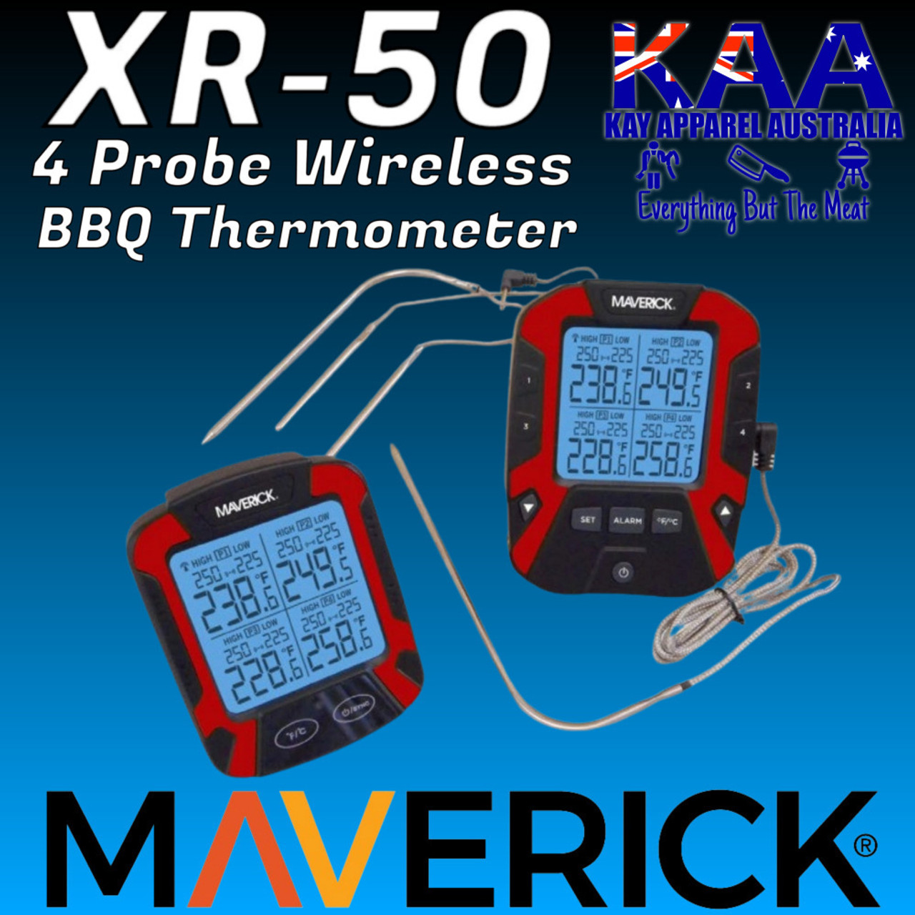 Maverick XR-50 Extended Range Digital Remote Wireless 4 Probe BBQ