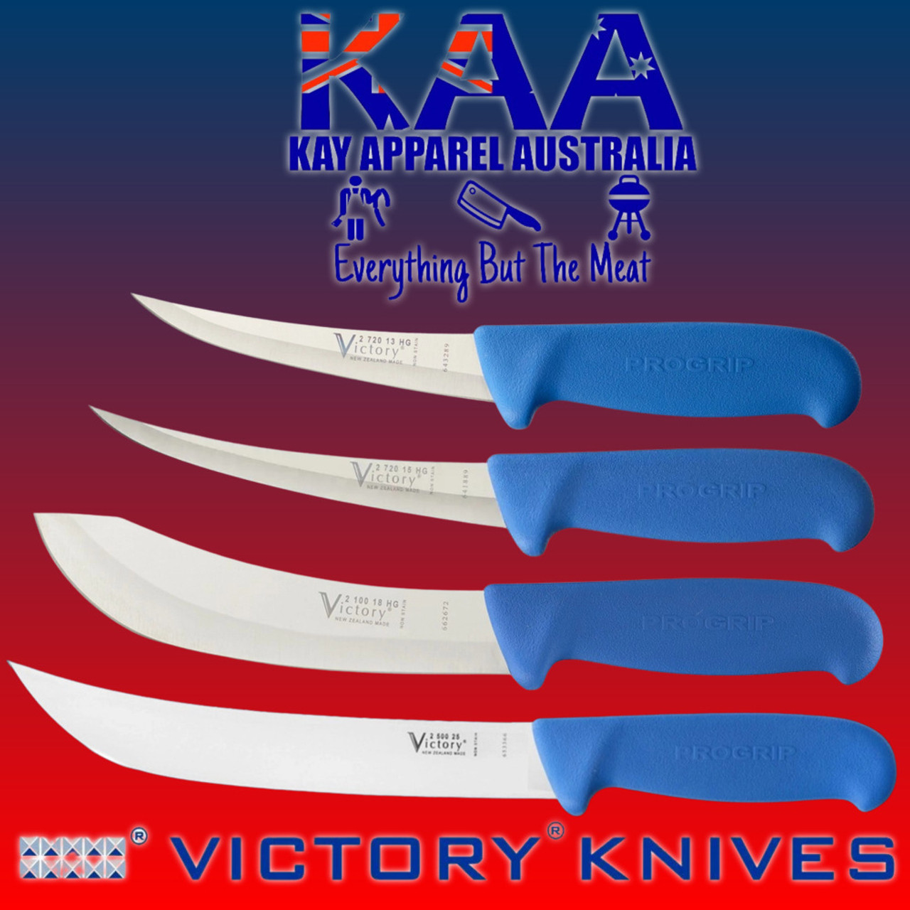 Victory Butchers Knife Set, Skinning, Boning, Slicing knife Set of