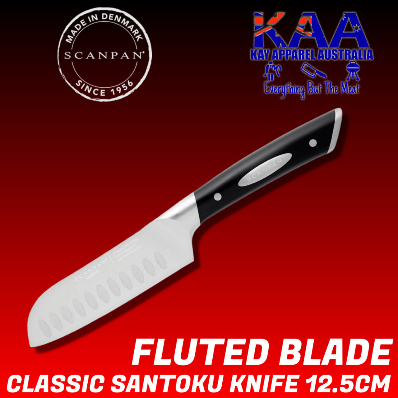 Scanpan Classic Santoku Knife with Granton Edge 12.5cm