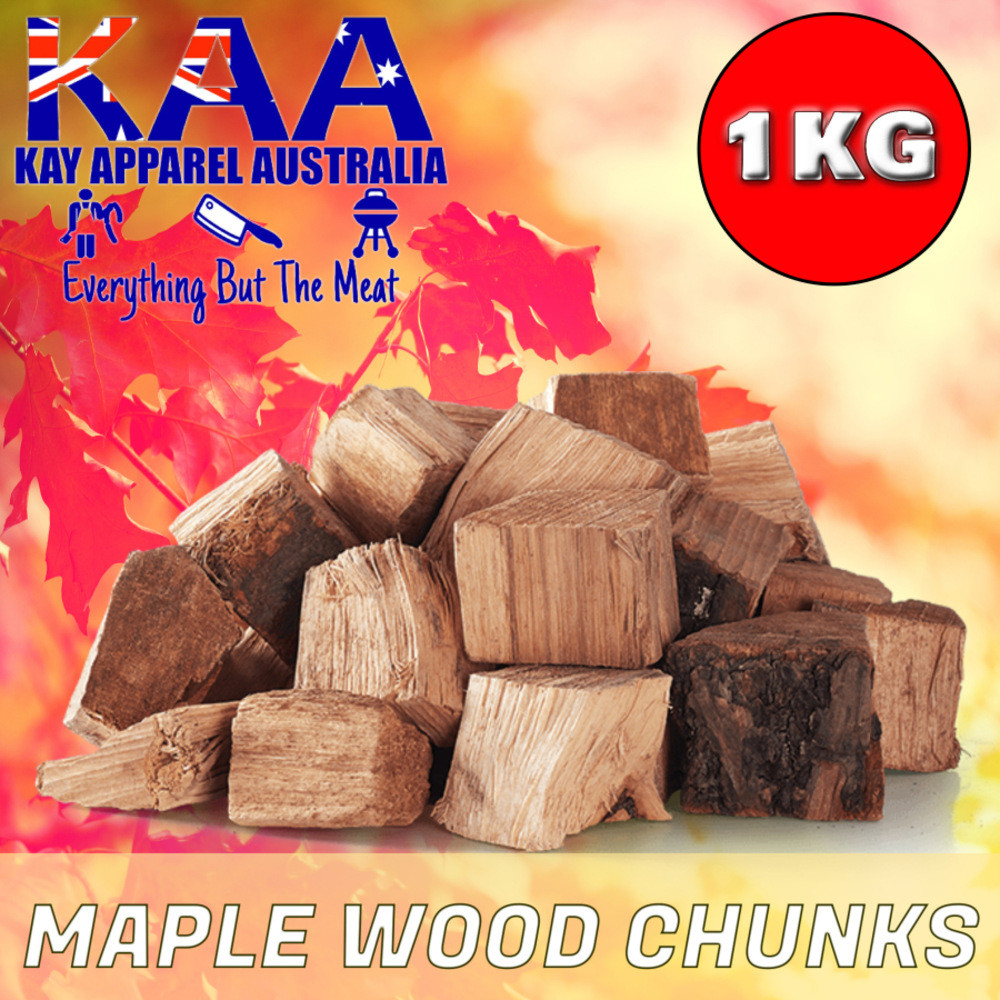 BBQ SMOKING WOOD CHUNKS AUSTRALIAN MAPLE 1kg Kay Apparel