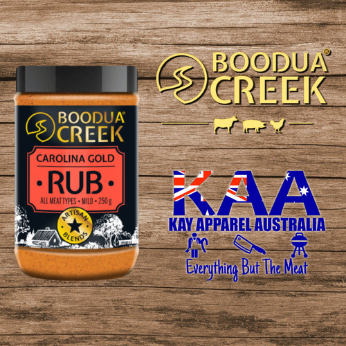 Boodua Creek Low And Slow BBQ Rubs, Carolina Gold Rub 250g Jar