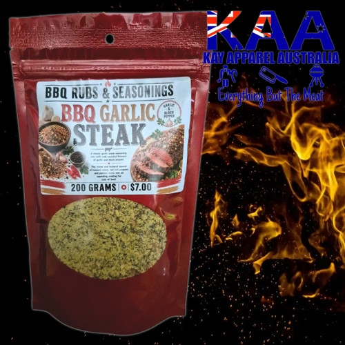 BBQ Rubs, Garlic Steak BBQ Rub Sprinkle 200 Grams