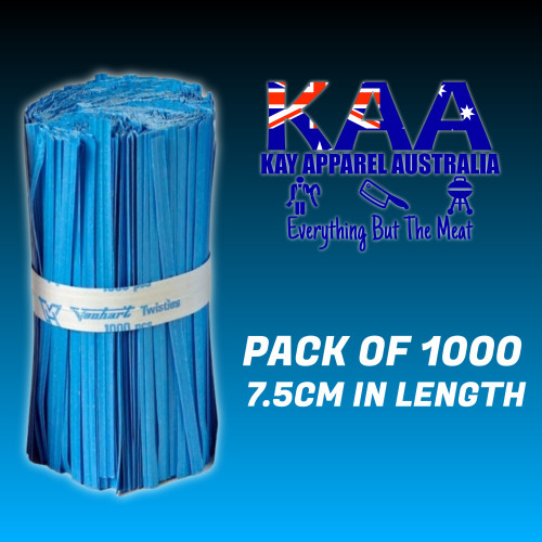 Venus Venhart Blue Plastic Bag Twist Ties Pack of 1000