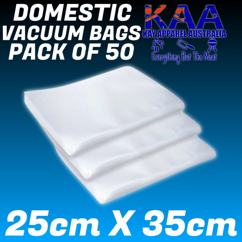 Domestic Vacuum Food Saver bags 25x35cm pack of 50