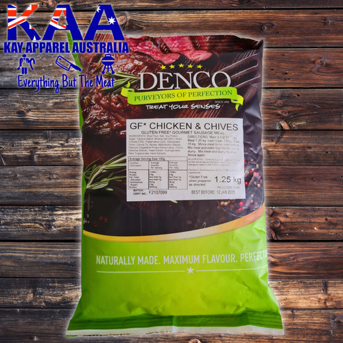 Denco Chicken & Chives Gourmet Sausage Meal, Premix, Seasoning 1.25kg Bag