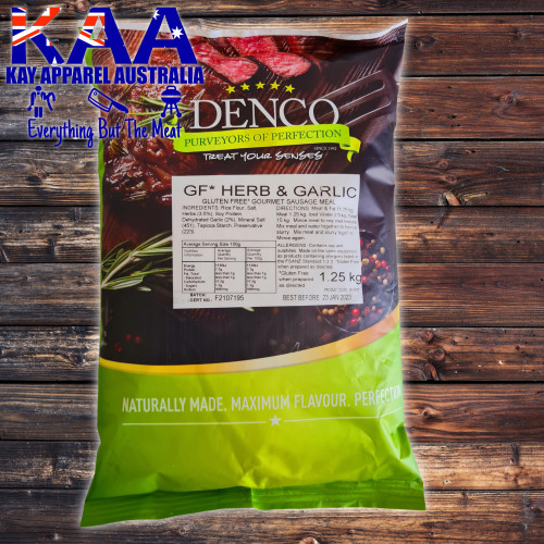 Denco Herb & Garlic Gourmet Sausage Meal, Premix, Seasoning 1.25kg Bag