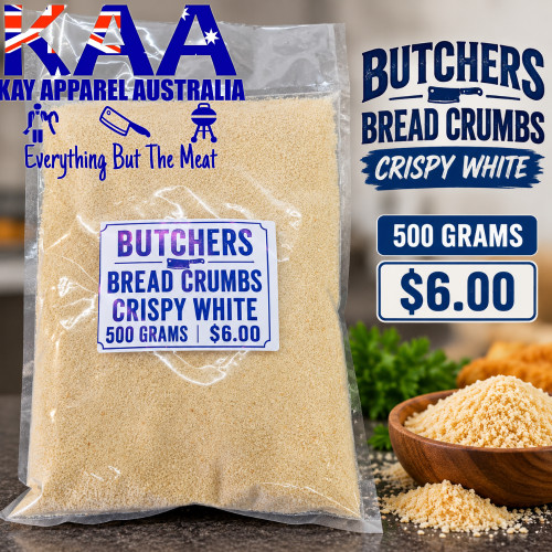 Butchers Bread Crumbs White 500g, Australian Made