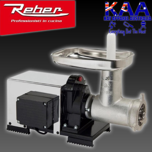 Reber N.32 Electric Meat Mincer 1200 Watt (1.5hp), Italian Made