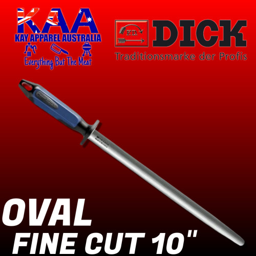 F.Dick Oval Fine Cut Steel 10" 7 3883 25 0 66 NEW 2K Blue handle