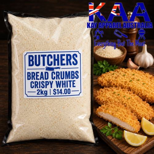 Butchers bread Crumbs white 2kg, Australian Made