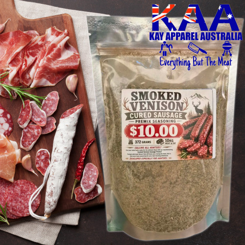 Smoked Venison Cured Sausage Premix, Meal, Seasoning 372 Grams