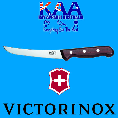 Victorinox Rosewood Boning Knife 15cm Curved Wide Blade 5.6500.15
