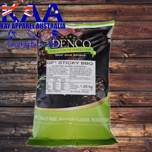 Denco Sticky BBQ Gourmet Sausage Meal, Premix, Seasoning 1.25kg Bag Denco Sticky BBQ Gourmet Sausage Meal, Premix, Seasoning 1.25kg Bag