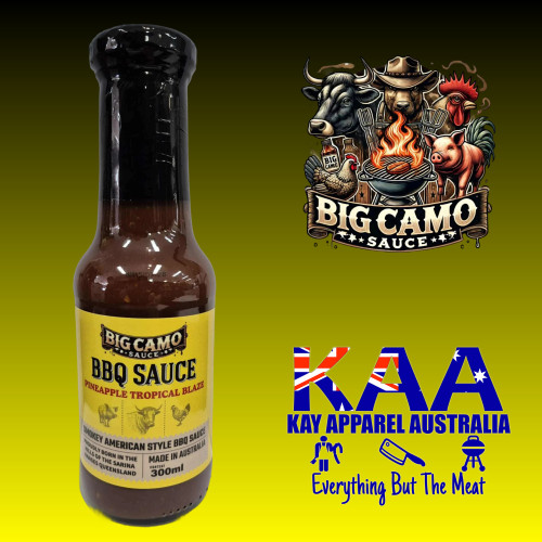 Big Camo BBQ Sauce PINEAPPLE TROPICAL BLAZE BBQ 300ML Big Camo BBQ Sauce PINEAPPLE TROPICAL BLAZE BBQ 300ML