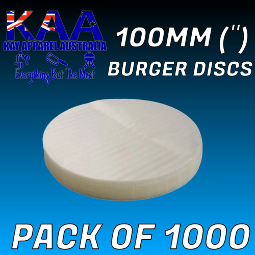 Cello Burger Patty Discs 4" 100mm Pack of 1000