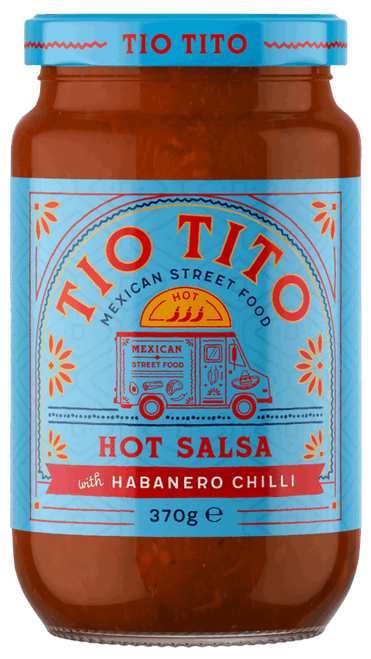 Tio Tito Hot Salsa with Habanero Chilli 370g e Tio Tito Hot Salsa with Habanero Chilli 370g e