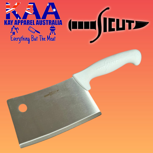 Sicut 7″ Butcher’s Cleaver Knife White – High-Carbon Stainless Steel with Ergonomic Polypropylene Handle Sicut 7″ Butcher’s Cleaver Knife White – High-Carbon Stainless Steel with Ergonomic Polypropylene Handle