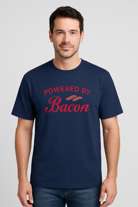 POWERED BY BACON T SHIRT BLUE5XL